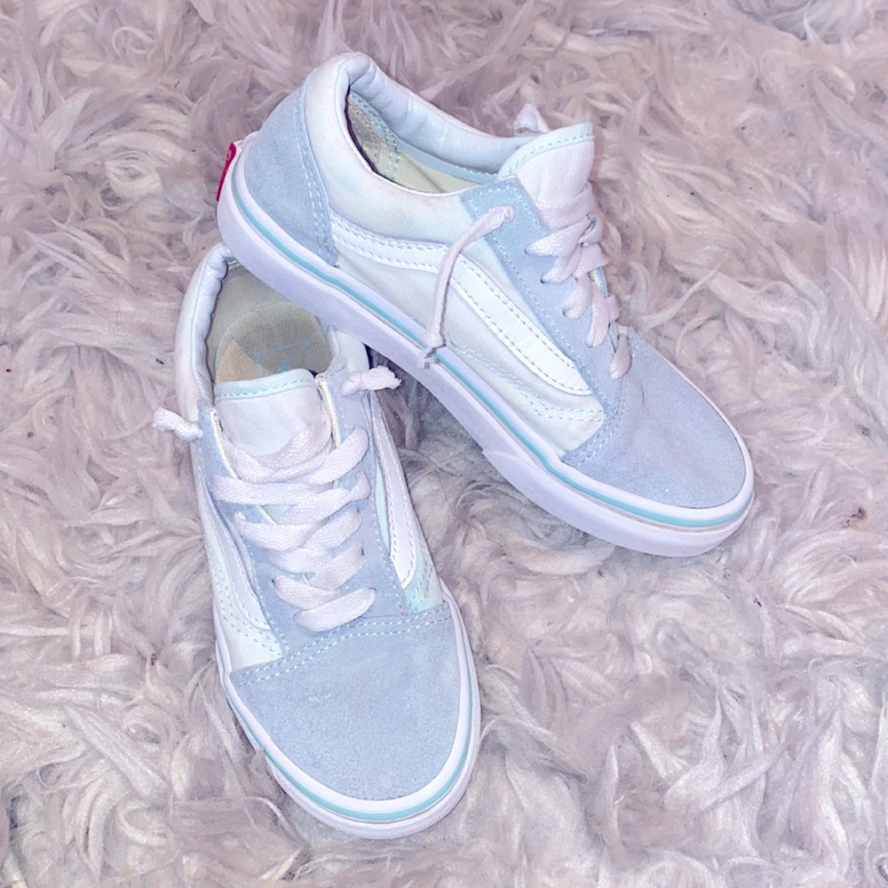 Mint green Kids Low Top Vans
